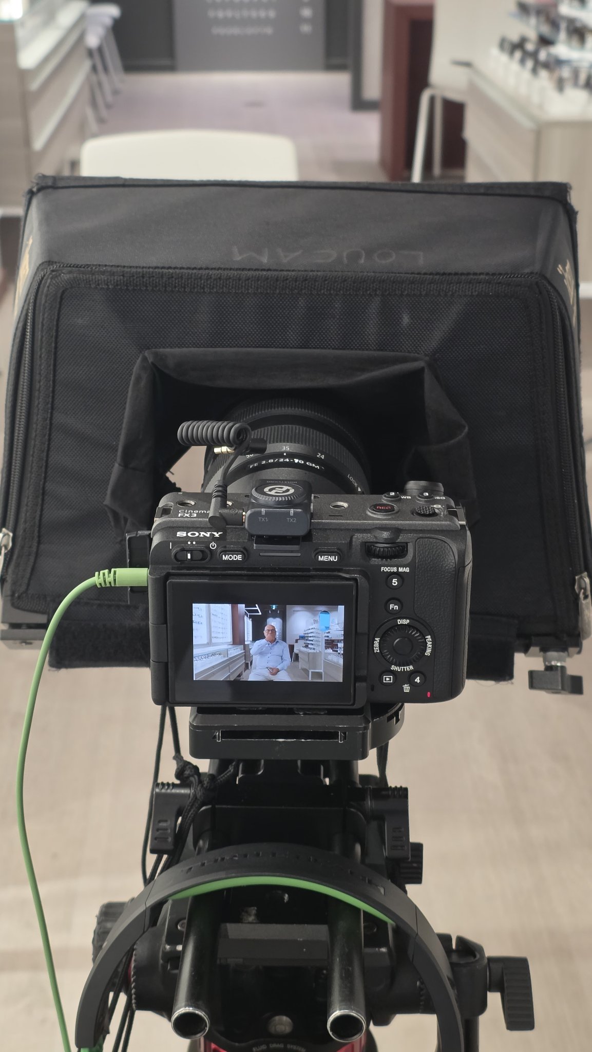 Sony FX3 filmant une entrevue
